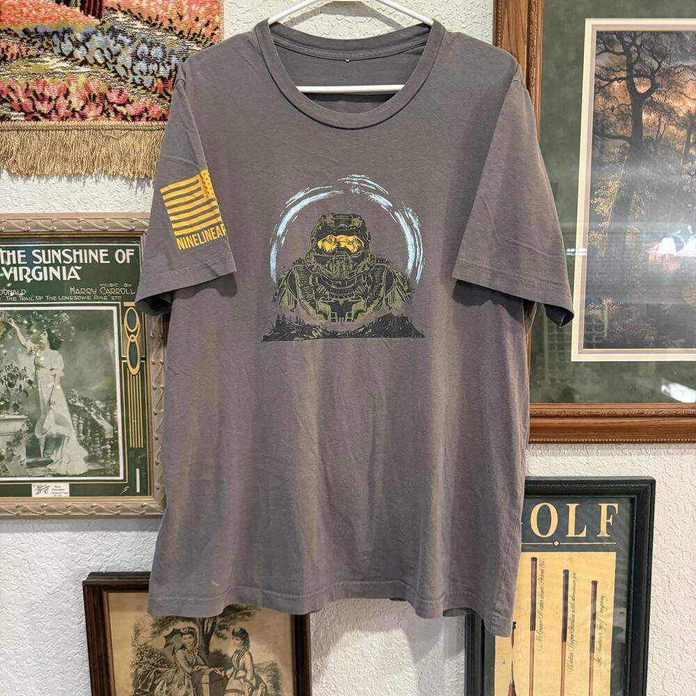 Nine Line Apparel Master Chief Halo Gaming Designer Military Shirt Size Large